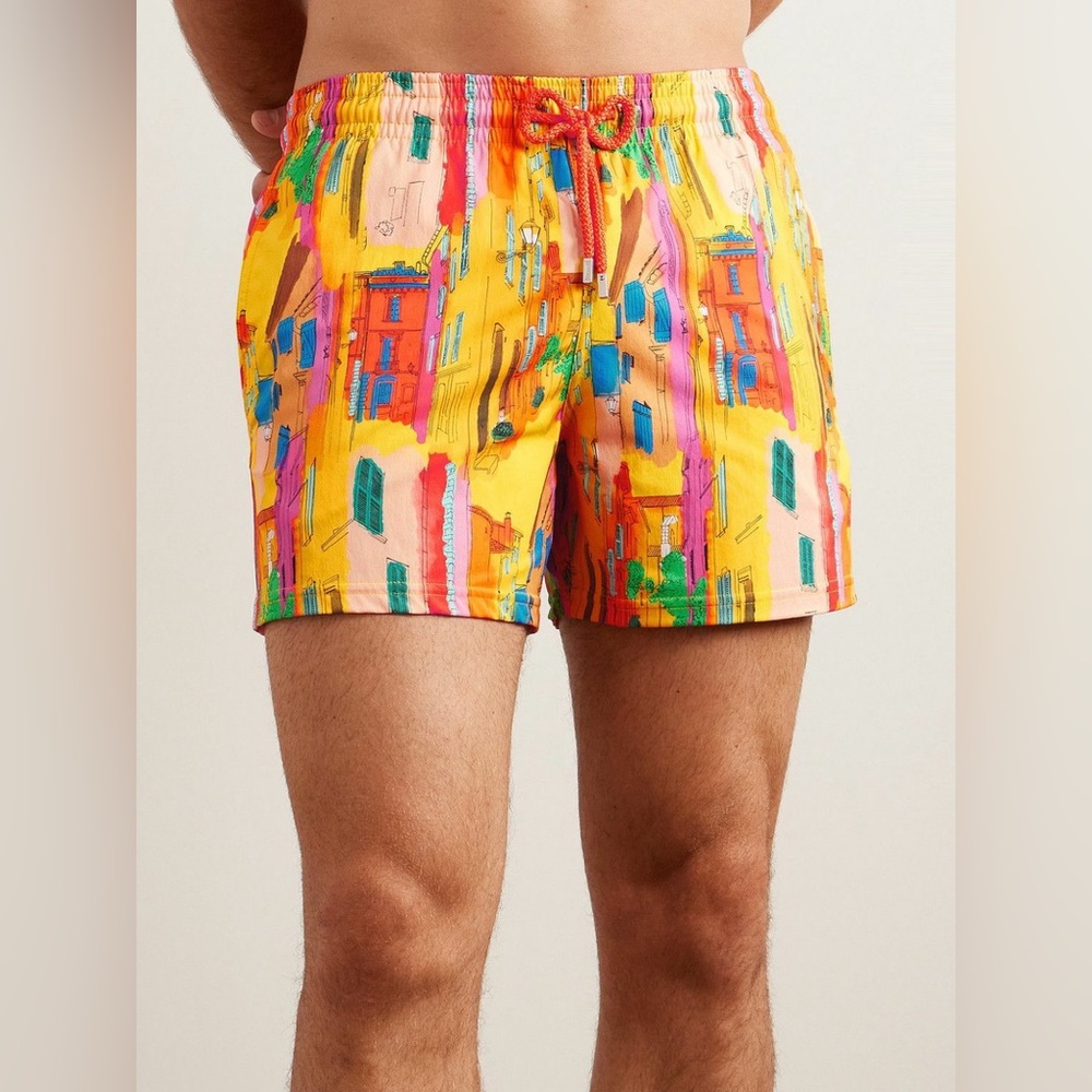 Vilebrequin Moorise Straight-Leg Mid-Length Printed Recycled Swim Shorts